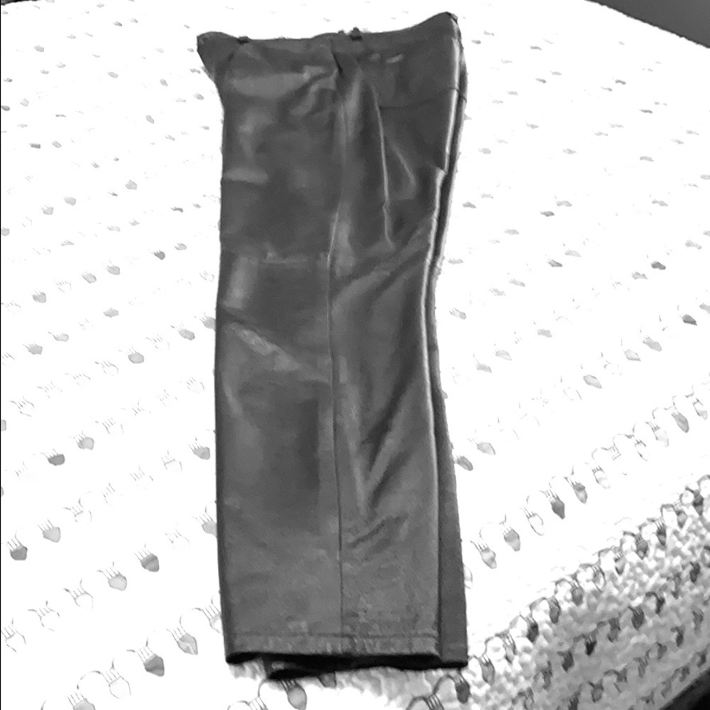 Black leather slacks